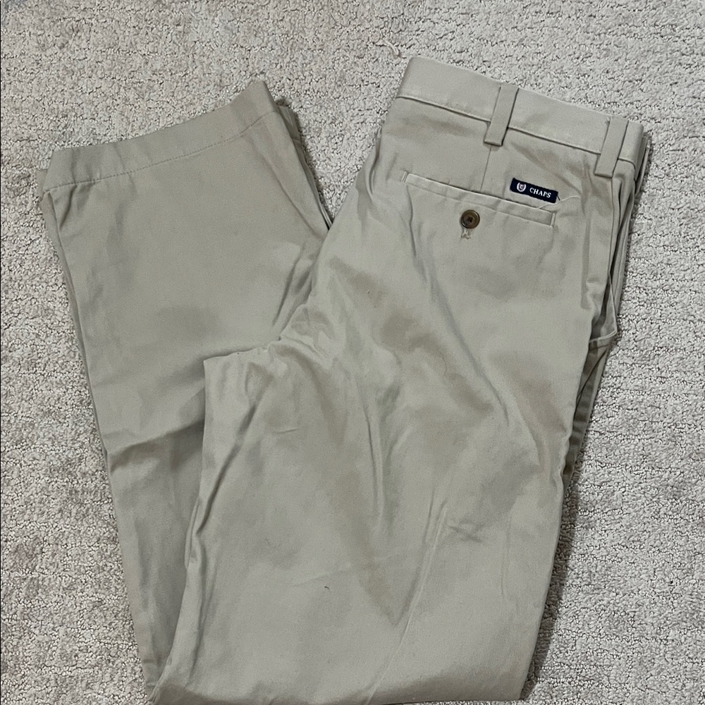 Chaps Men's Light Khaki Classic Chinos